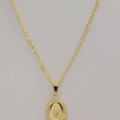 Brand New Brazilian 18k Gold Filled Virgen De  Guadalupe Necklace