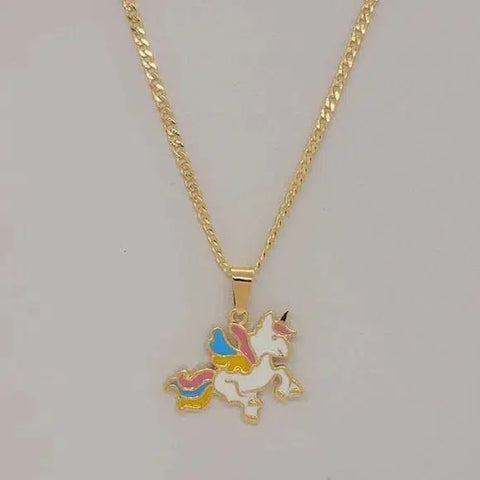 Brand New Brazilian 18k Gold Filled Unicorn Necklace