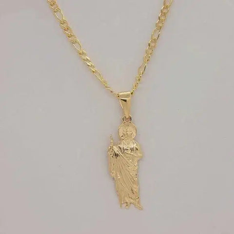 Brand New Brazilian 18k Gold Filled Saint Jude Necklace