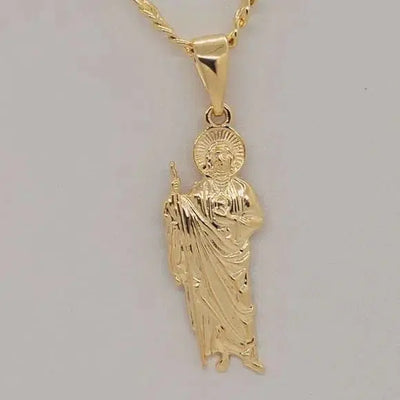 Brand New Brazilian 18k Gold Filled Saint Jude Necklace