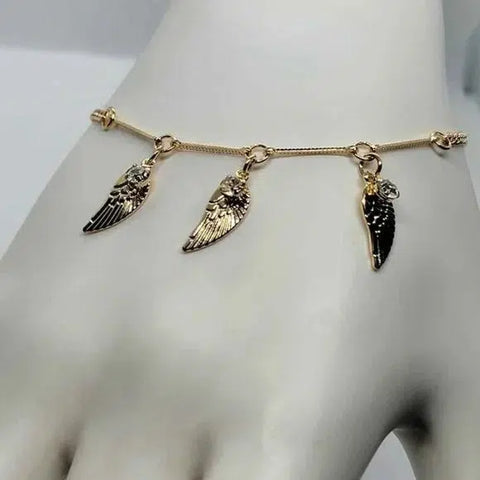 Brand New Brazilian 18k Gold Filled 3 wings Bracelet