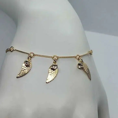 Brand New Brazilian 18k Gold Filled 3 wings Bracelet