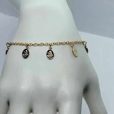 Brand New Brazilian 18k Gold Filled Angels Bracelet