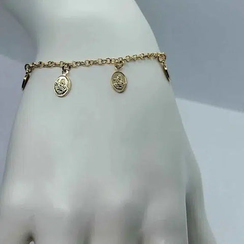 Brand New Brazilian 18k Gold Filled Angels Bracelet