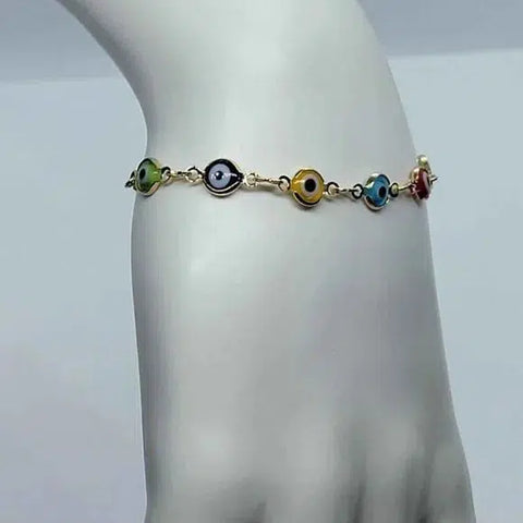 Brand New Brazilian 18k Gold filled Adjustable Evil Eye Bracelet