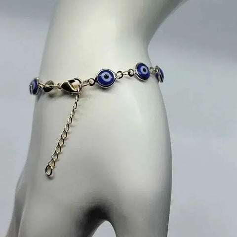 Brand New Brazilian 18k Gold Filled Blue Evil Eye Bracelet