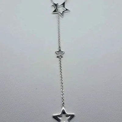 Brand New Sterling Silver 925 Multi Star Necklace