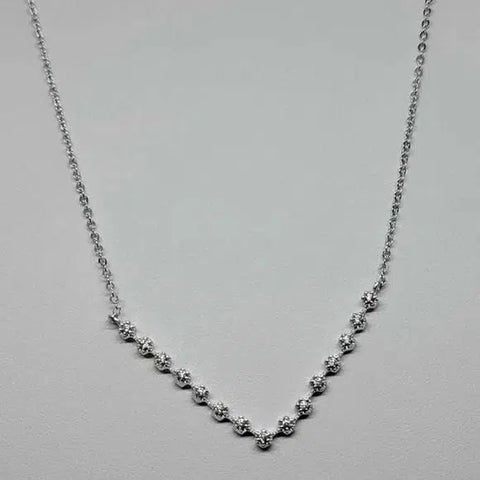 Brand New Sterling silver 925 Necklace with V shape design