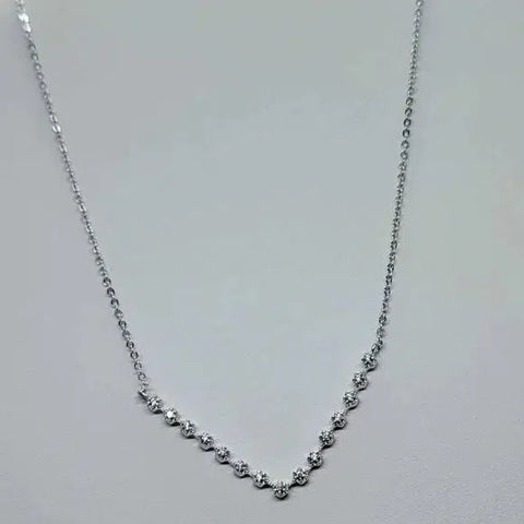 Brand New Sterling silver 925 Necklace with V shape design