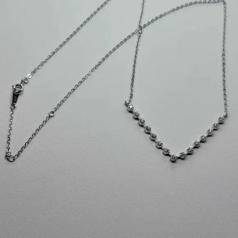 Brand New Sterling silver 925 Necklace with V shape design