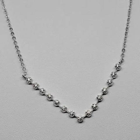 Brand New Sterling silver 925 Necklace with V shape design