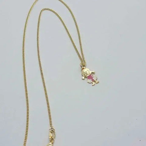 Brand New Brazilian 18k Gold Filled Girl Necklace