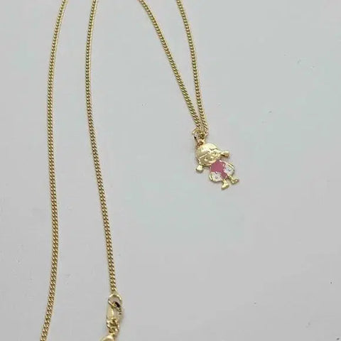 Brand New Brazilian 18k Gold Filled Girl Necklace