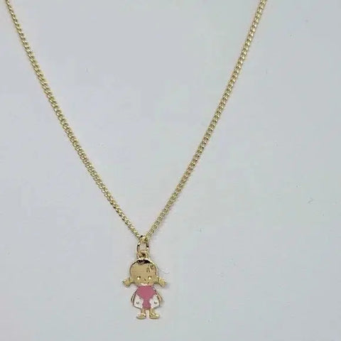 Brand New Brazilian 18k Gold Filled Girl Necklace