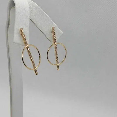 Brand New Brazilian 18k Gold Filled Earrings with Cz stones