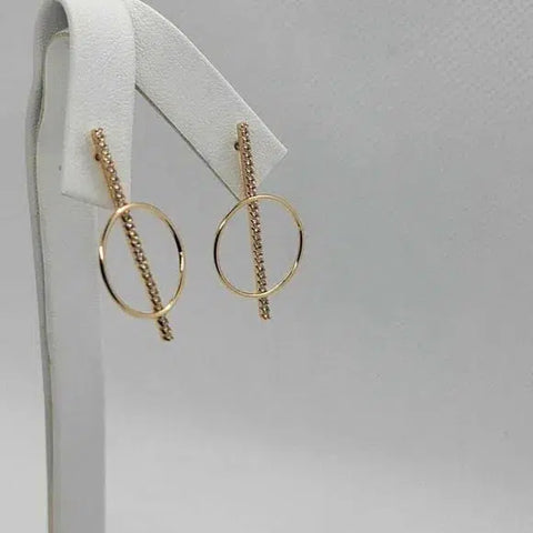 Brand New Brazilian 18k Gold Filled Earrings with Cz stones