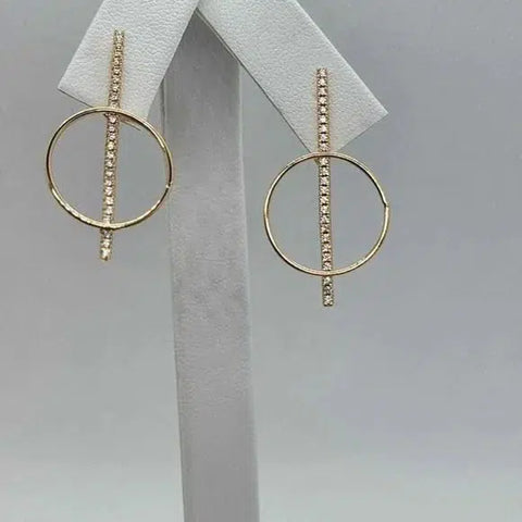 Brand New Brazilian 18k Gold Filled Earrings with Cz stones