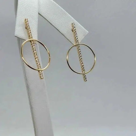 Brand New Brazilian 18k Gold Filled Earrings with Cz stones