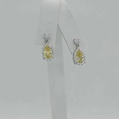 Brand New Sterling Silver 925 yellow gem earrings