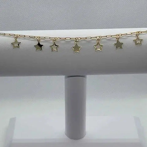 Brand New Brazilian 18k Gold Filled Stars Anklet