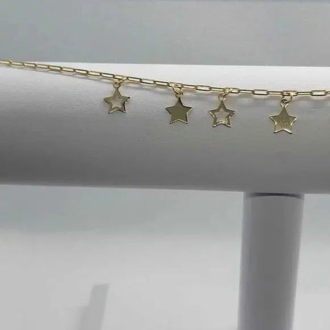 Brand New Brazilian 18k Gold Filled Stars Anklet