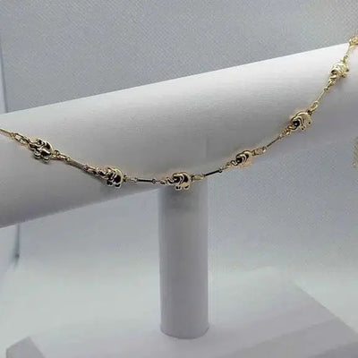 Brand New Brazilian 18k Gold Filled 8 Elephants Anklet