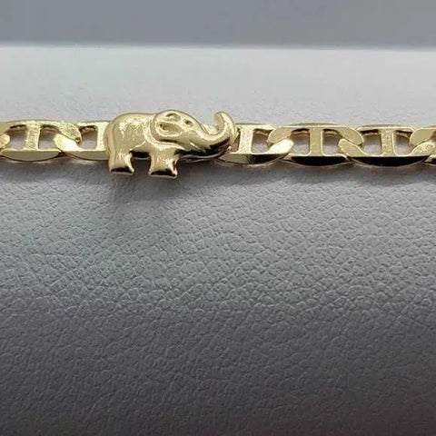 Brand New Brazilian 18k Gold Filled Three Elephant Anklet