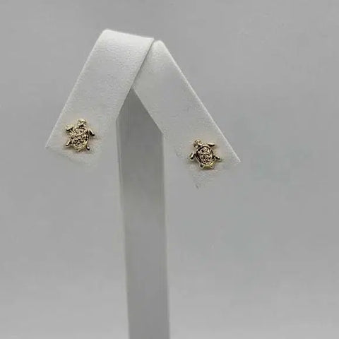 Brand New Brazilian 18k Gold Filled Turtle Studs  Earrings