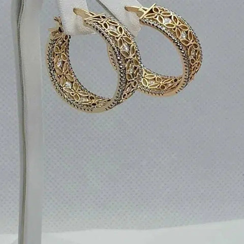 Brand New Brazilian 18k Gold Filled Butterfly with Cubic Zirconia Stones Earrings