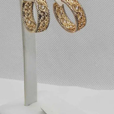 Brand New Brazilian 18k Gold Filled Butterfly with Cubic Zirconia Stones Earrings