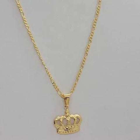 Brand New Brazilian 18k Gold Filled Crown Necklace