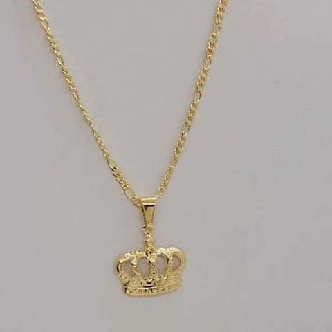 Brand New Brazilian 18k Gold Filled Crown Necklace