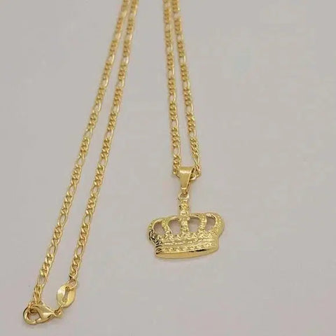 Brand New Brazilian 18k Gold Filled Crown Necklace