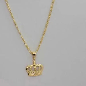 Brand New Brazilian 18k Gold Filled Crown Necklace