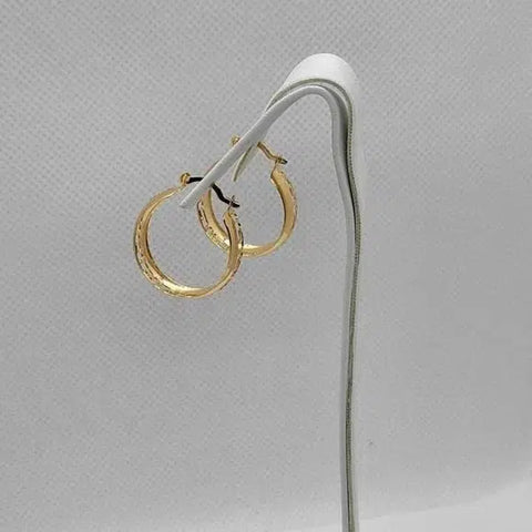 Brand New Brazilian 18k Gold Filled Earrings with Design