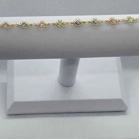 Brand New Brazilian 18k Gold Filled Diamond shape Anklet