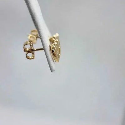 Brand New Brazilian 18k Gold Filled Double Hearts Earrings - Studs