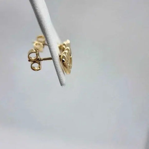 Brand New Brazilian 18k Gold Filled Double Hearts Earrings - Studs