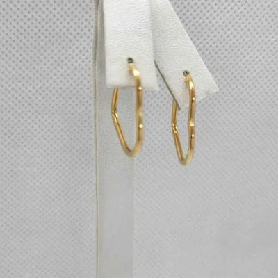 Brand New Brazilian 18k Gold Filled Beautiful Side Heart Earrings