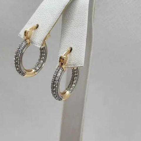 Brand New Brazilian 18k Gold Filled Beautiful Round Earrings