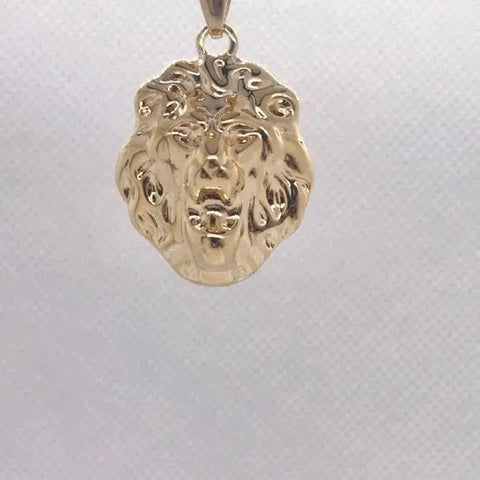 Brand New Brazilian 18k Gold Filled LION Face Necklace