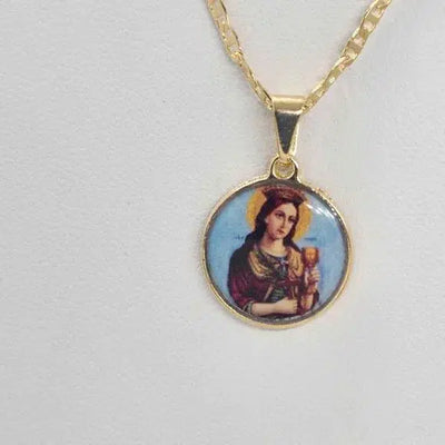 Brand NEW Brazilian 18k Gold Filled Saint Barbara Necklace