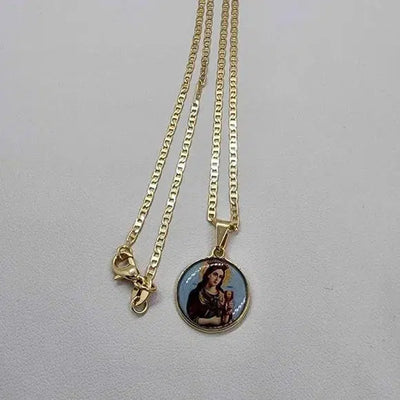 Brand NEW Brazilian 18k Gold Filled Saint Barbara Necklace