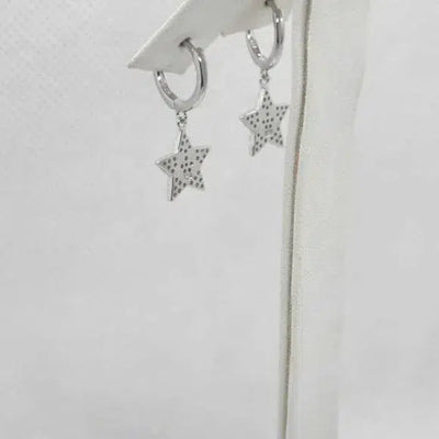 Brand New  Sterling Silver 925 Happy Face Star Earrings