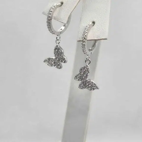 Brand New Sterling Silver 925 Butterfly Earrings