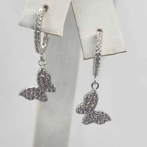 Brand New Sterling Silver 925 Butterfly Earrings