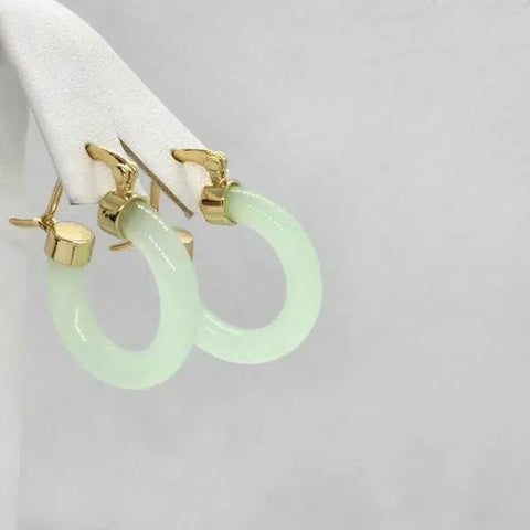 Brand NEW  Light JADE Earrings