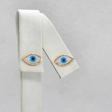 Brand New  Brazilian 18k Gold Filled Evil Eye Stud Earrings