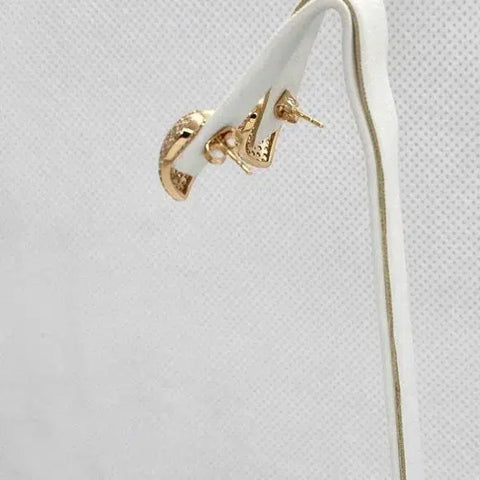 Brand New  Brazilian 18k Gold Filled Heart Earrings