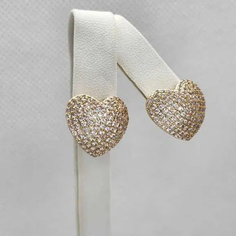 Brand New  Brazilian 18k Gold Filled Heart Earrings